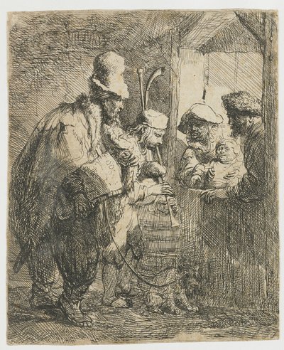 街を練り歩く音楽家たち 作： Rembrandt van Rijn