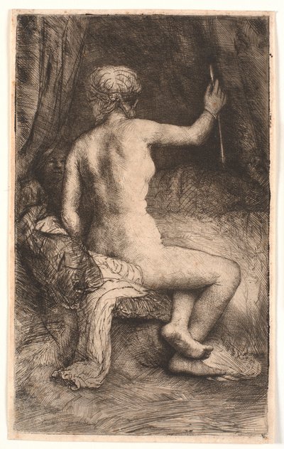 矢を持つ女 作： Rembrandt van Rijn
