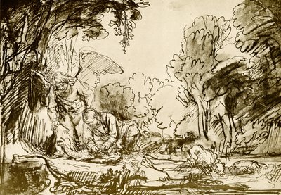 トビアスは魚を消化した 作： Rembrandt van Rijn