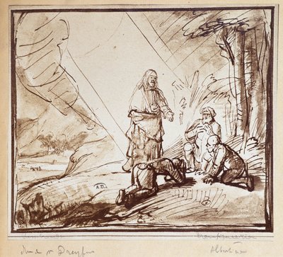 レンブラントのペン画「キリストの変容」、オランダ、19日。 作： Rembrandt van Rijn