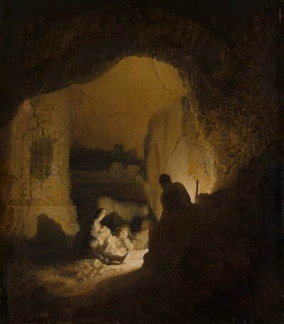 休憩旅行者 作： Rembrandt van Rijn