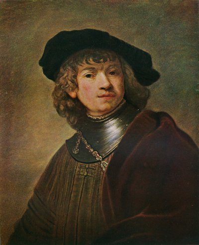 ゴーゲットとキャップの若い男のトロニー、c1639 作： Rembrandt van Rijn