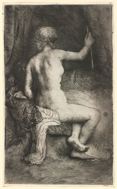 矢を持つ女 作： Rembrandt van Rijn