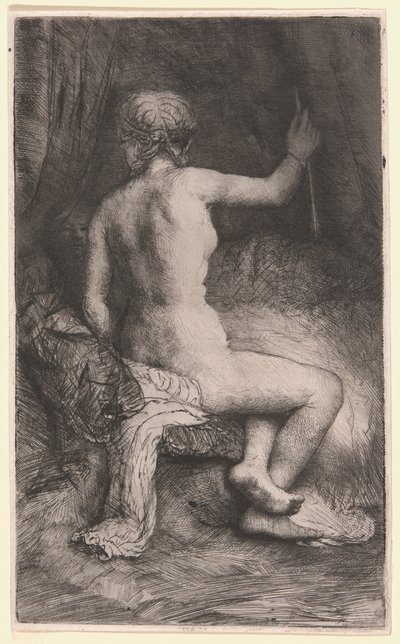 矢を持つ女 作： Rembrandt van Rijn