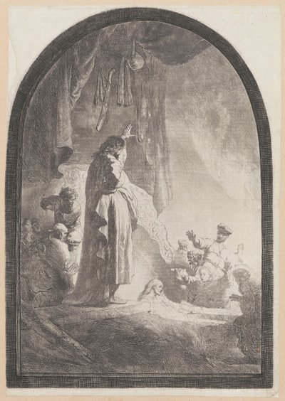 ラザロの復活（大判版） 作： Rembrandt van Rijn