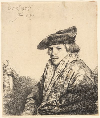 ベルベットの帽子をかぶった青年 (フェルディナンド・ボル?) 作： Rembrandt van Rijn