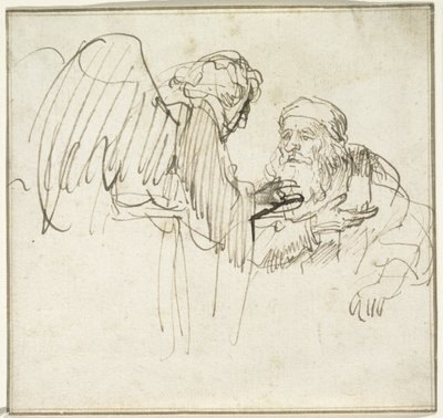 ザカリアと天使、1635年頃 作： Rembrandt van Rijn