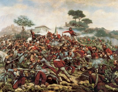 ジュゼッペ・ガリバルディ、カラタフィミの戦い（5月15日 作： Remigio Legat