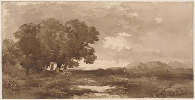 左側に樹木群のある風景 作： Remigius Adrianus Haanen