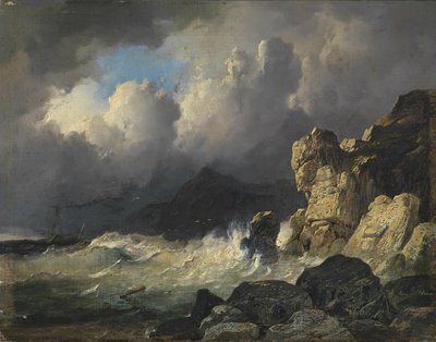 嵐の海岸線 作： Remigius Adrianus Haanen