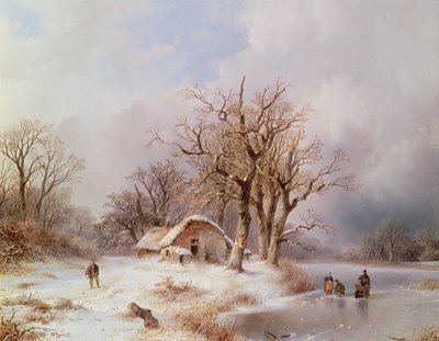 冬の風景（油） 作： Remigius Adrianus Haanen