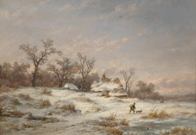 装飾的な人物と冬の風景 作： Remigius Adrianus Haanen