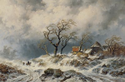 オランダの冬の風景 (吹きだまり) 作： Remigius Adrianus van Haanen