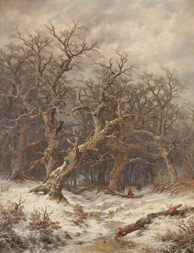 冬の風景 (冬の森) 作： Remigius Adrianus van Haanen