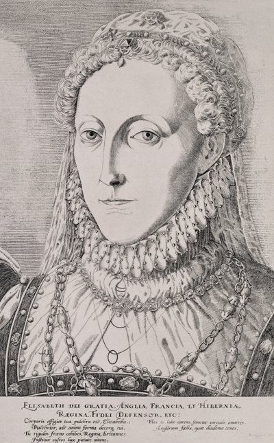 エリザベス1世（1533-1603）、1572-75年頃 作： Remigius Hogenbergh