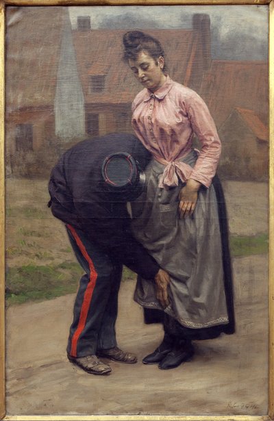 税関検索。レミー・コッヘ（1854-1935）の絵画、油彩、キャンバス 作： Remy Cogghe