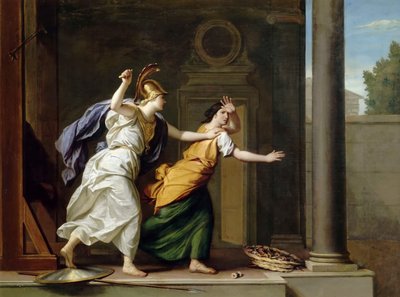 ミネルバとアラクネ 作： René Antoine Houasse