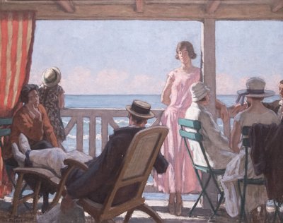 イギリス海峡の端で、c。 1924年。 作： René François Xavier Prinet