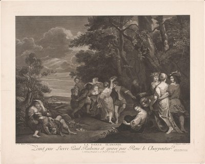 踊る人物のいる風景 La danse flamande (オブジェクトのタイトル) 作： René Jacques Le Charpentier