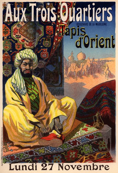スリー クォーターズ - オリエンタル ラグ ポスター、1890 年代 作： René Louis Péan