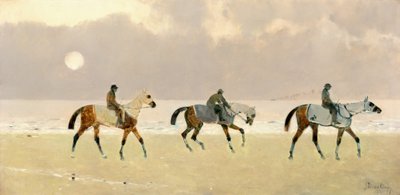 ライダーズ オン ザ ビーチ アット ディエップ 作： René Pierre Charles Princeteau