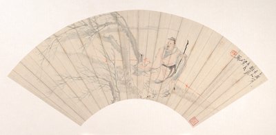風の中の学者、ca。 1880。 作： Ren Xun