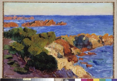 Rene Seyssaud (1867-1952) による Agay 絵画の赤い岩 1901 Regards de Provence Foundation、マルセイユ 作： Rene Auguste Seyssaud