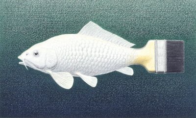 ブラッシュフィッシュ, 2003, 色鉛筆画、紙 作： Rene Boin