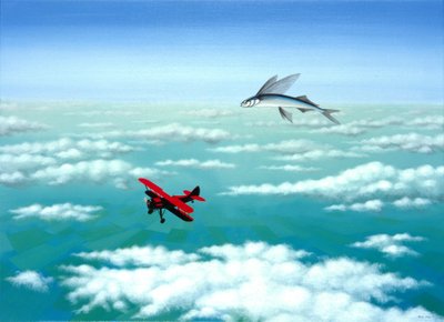 トビウオ, 2001, 油彩、キャンバス 作： Rene Boin