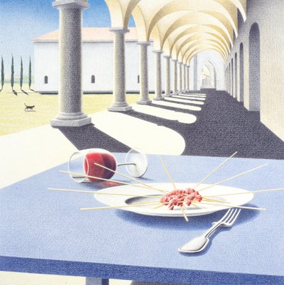 パスタ, 2005 , 紙に色鉛筆画 作： Rene Boin