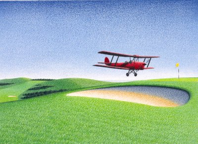 ランウェイ、2000年、紙に色鉛筆画 作： Rene Boin