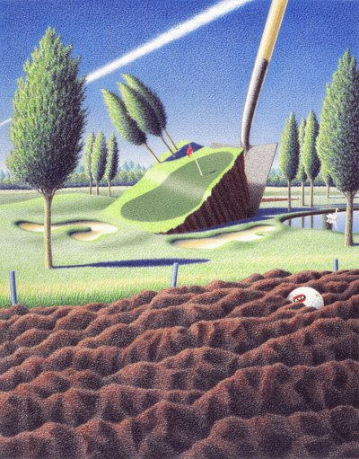 スペード, 2005, 色鉛筆画、紙 作： Rene Boin