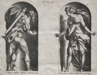 2 つのニッチで Cephalus と Procris 作： Rene Boyvin