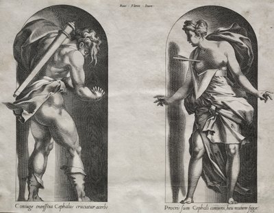 1538年から1540年の2つのニッチのセファラスとプロクリス。 作： Rene Boyvin