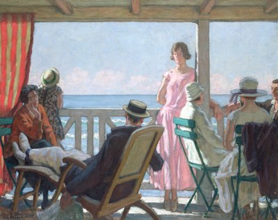 Au Bord de la Manche (キャンバスに油彩) 作： René François Xavier Prinet