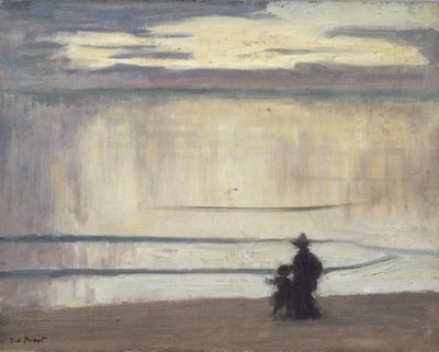 Koiran ja suden välillä, n. 1910 (öljy paneelissa) 作： René François Xavier Prinet
