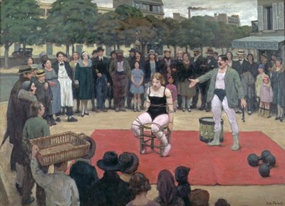旅するパフォーマー、1928-30年頃（キャンバスに油彩） 作： René François Xavier Prinet