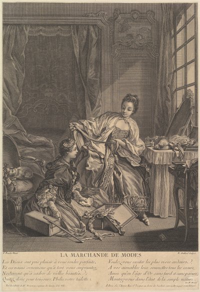 ファッション商人、1746-55。 作： Rene Gaillard