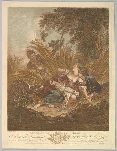 Les Amans Surpris The Surprised Lovers、18 世紀。 作： Rene Gaillard