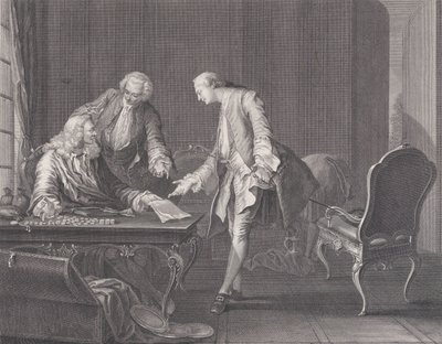 彼の相続を要求する放蕩息子、ca。 1751年。 作： Rene Gaillard