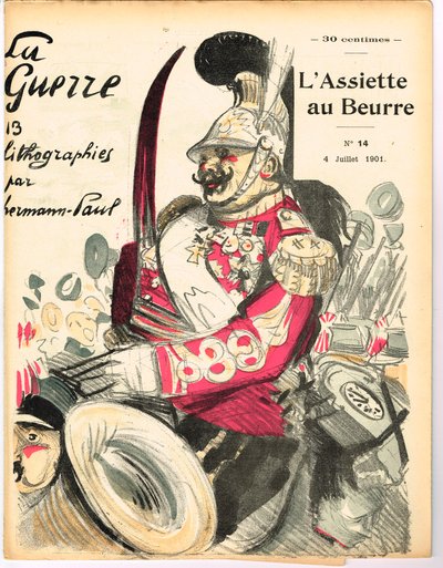 The Butter Plate "の表紙、色は風刺的。 作： Rene George Hermann Paul