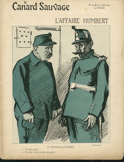 Le Canard Sauvage』誌21号の表紙に描かれたヘルマン・ポール（1864-1940）のイラスト 作： Rene George Hermann Paul