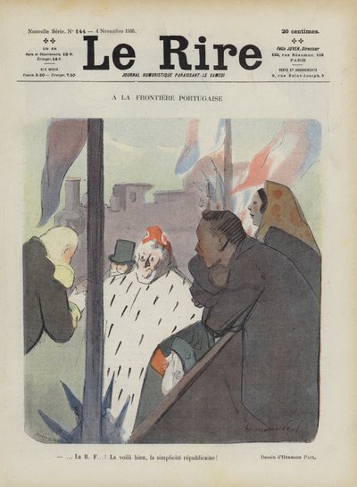 ポルトガルのフロンティアで。ル・リールのイラスト 作： Rene George Hermann Paul