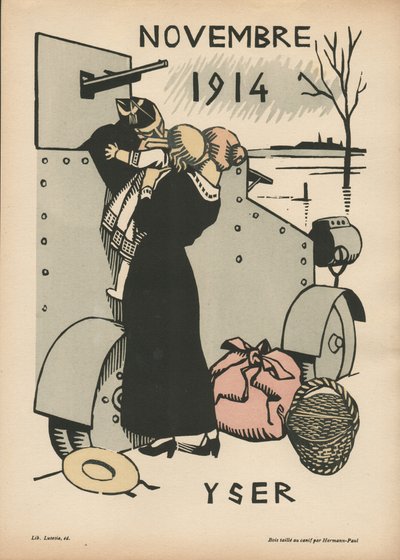 戦争暦（1年目？1914年8月〜1915年7月）（カラー木版） 作： Rene George Hermann Paul