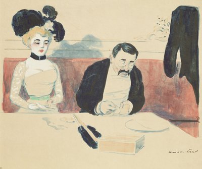 レストランのカップル 作： Rene George Hermann Paul