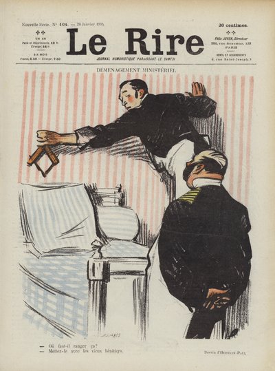 閣僚の引越。ル・リールのイラスト 作： Rene George Hermann Paul