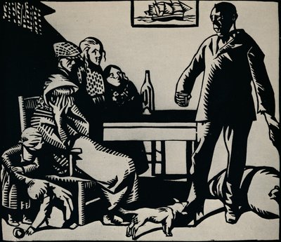 「セーラーの帰還のイラスト、1926年 作： Rene Georges Hermann Paul