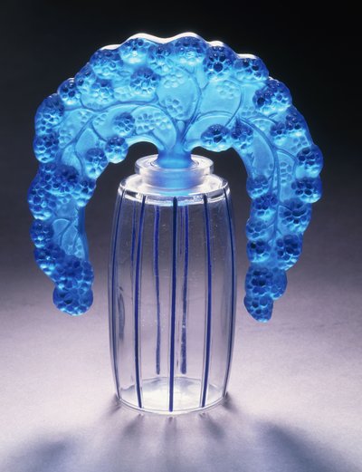 ブション・ムレス No.495, 1920年頃（透明とブルーのエナメルガラス 作： Rene Jules Lalique