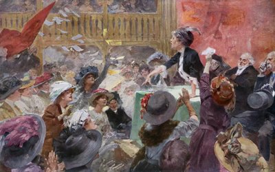 選挙運動中にサフラゲット会議 作： Rene Lelong