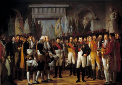 ナポレオン1世（1769-1821）、ベルリン王宮で保守派元老院の代議員を迎える 1806年11月19日 絵画：ルネ・ベルトン（1776-1859） 1806年 日。3,93x5,02 m - ナポレオン（1769-1821）、ベルリン王宮で保守派元老院の代議員を迎える 作： Rene Theodore Berthon